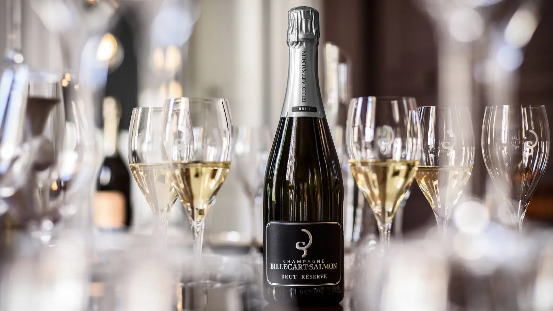 A flask of Billecart Salmon champagne