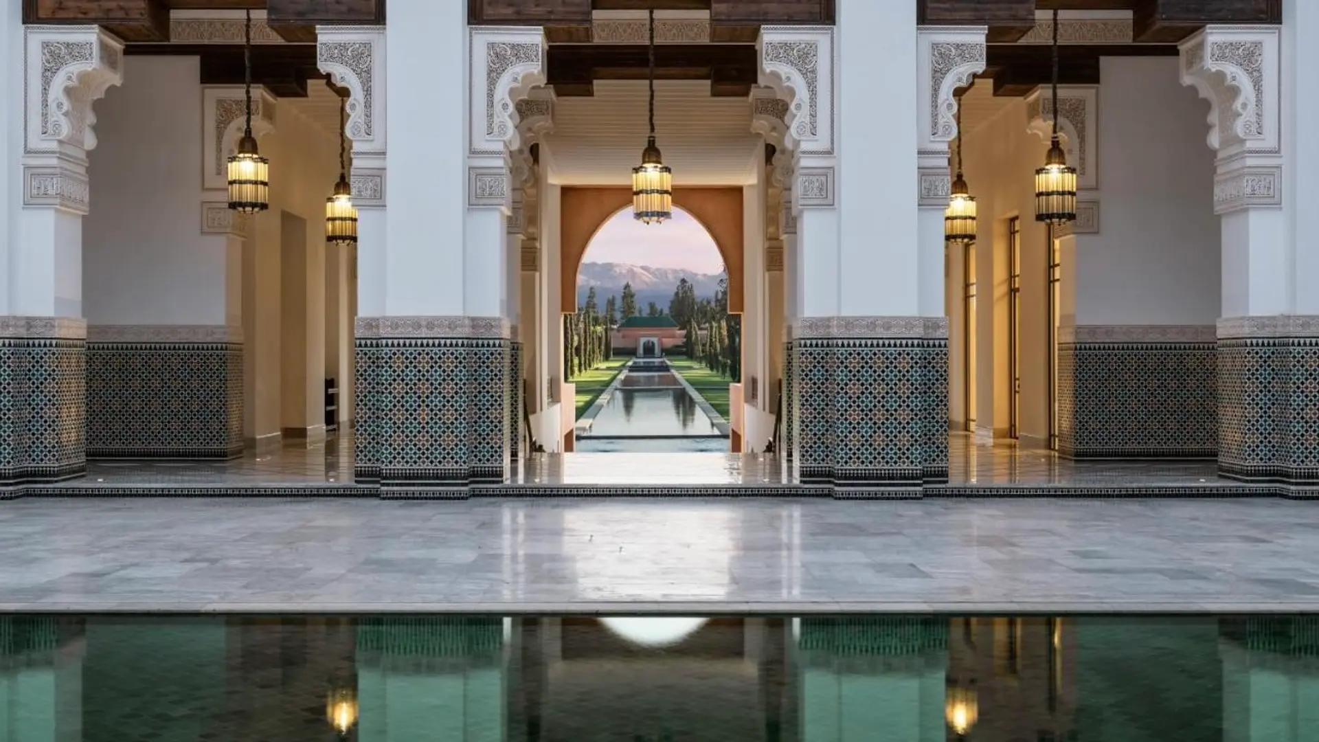 Spacious area with exit following nature