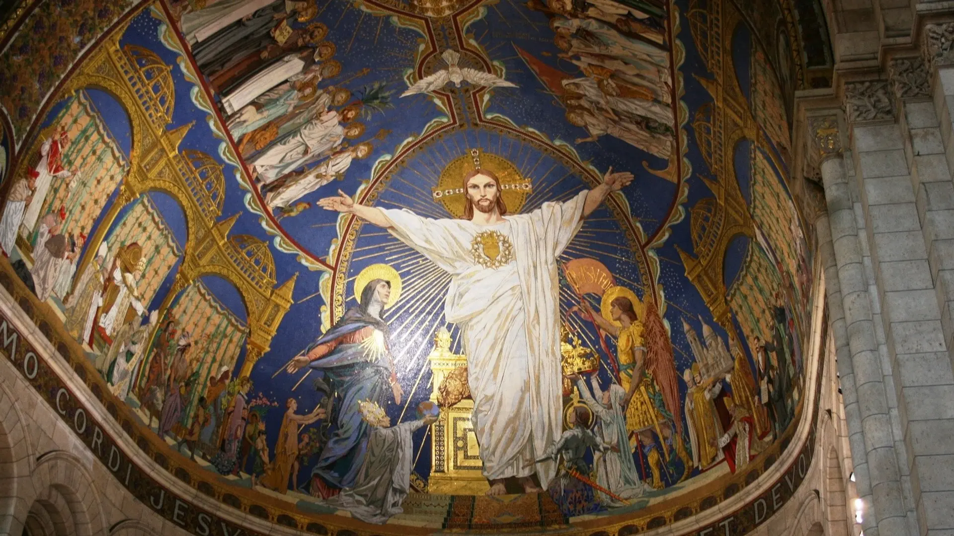 Basilica of Sacré Coeur de Montmartre jesus painting