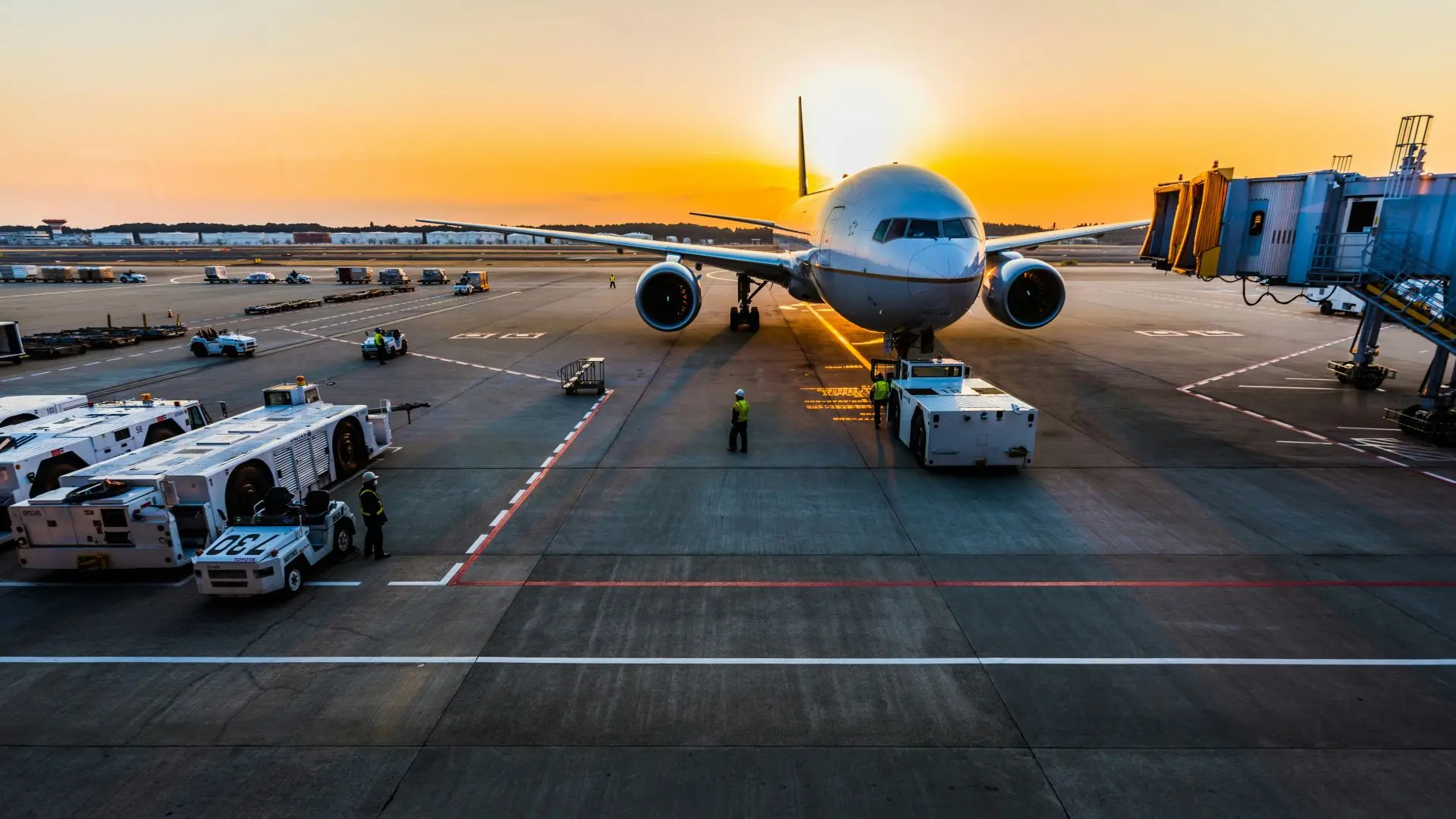 a plane at the airport
