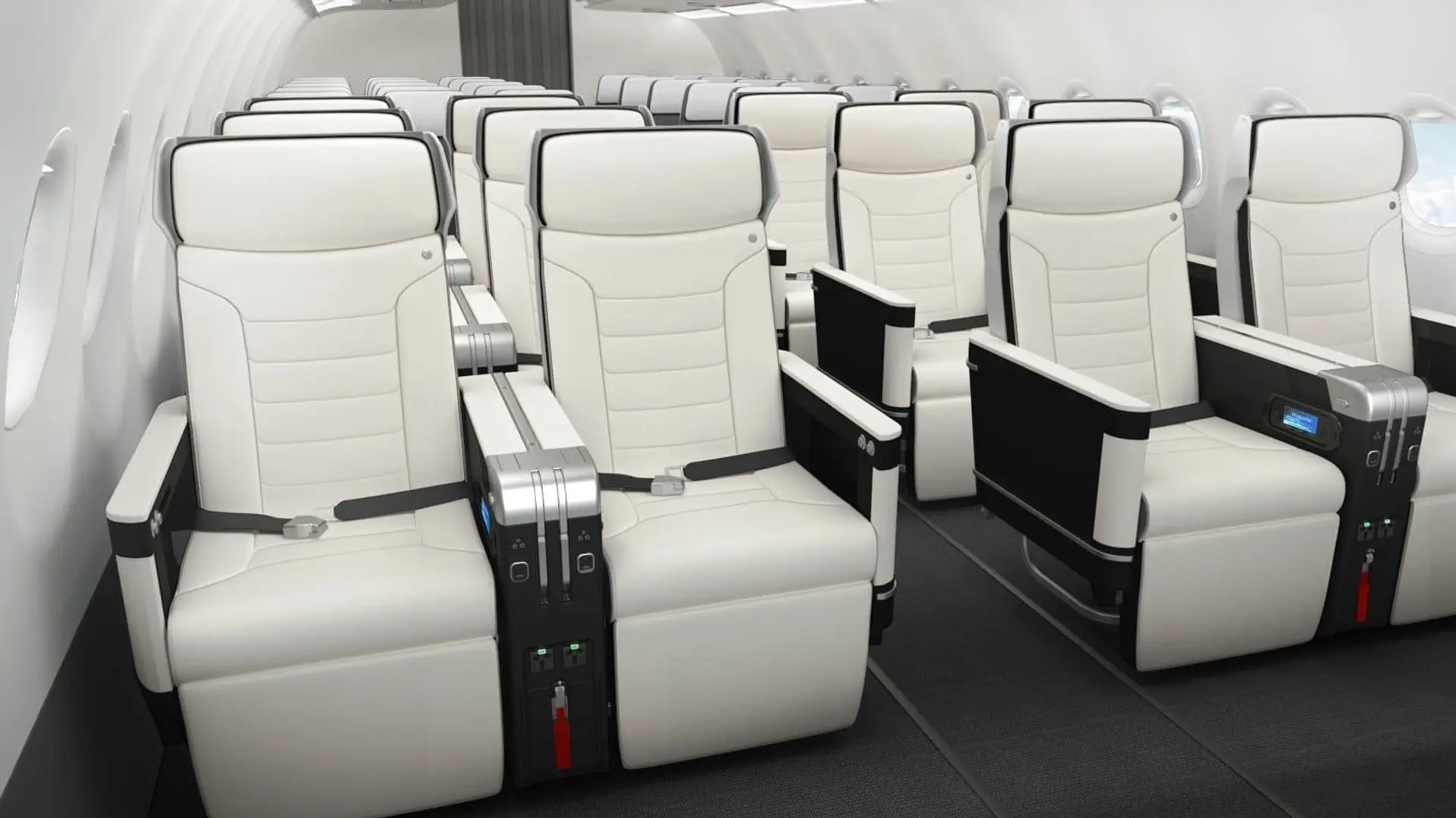 Airlines Articles - Breeze Airways showcases its Airbus A220 premium cabin