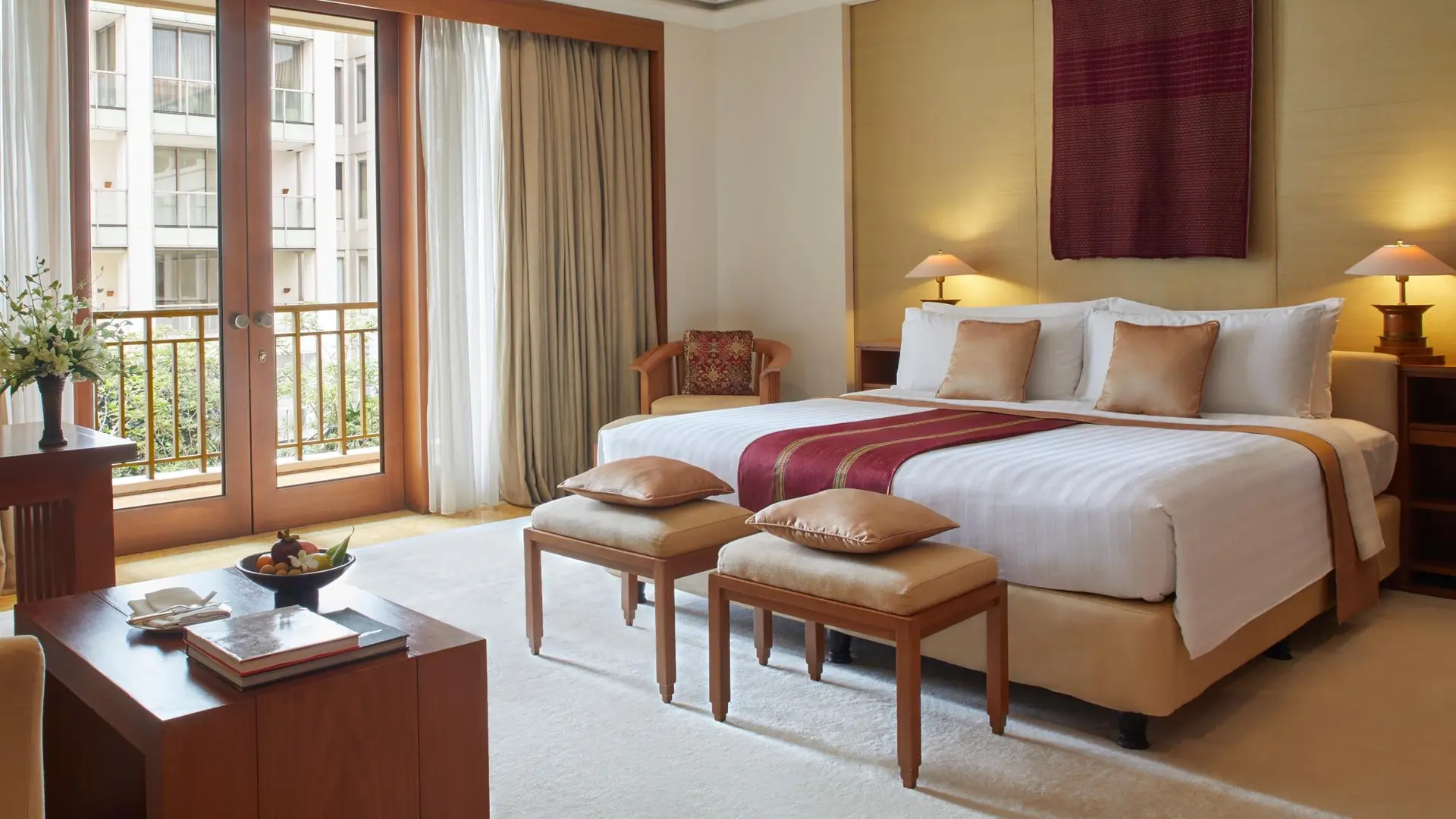 Hotel bedroom at the dharmawangsa jakarta hotel