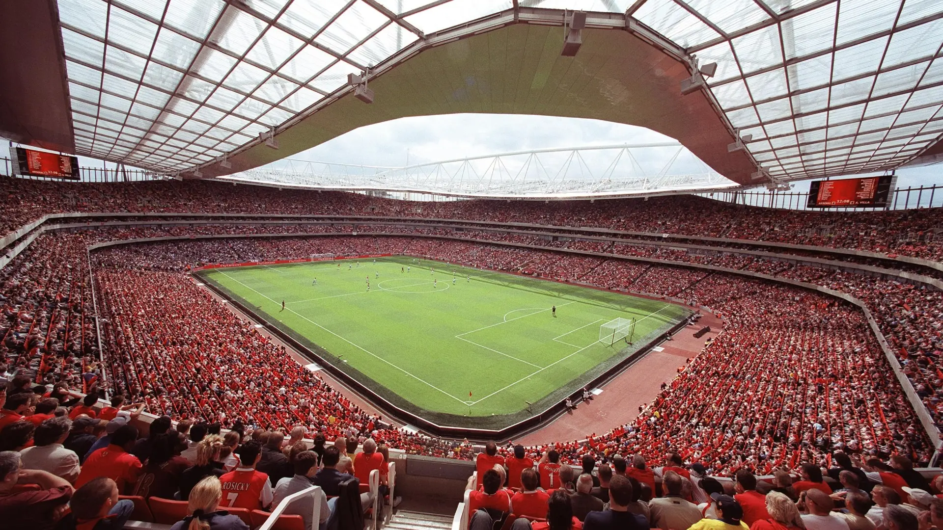 football match happening at Emirates Stadium 