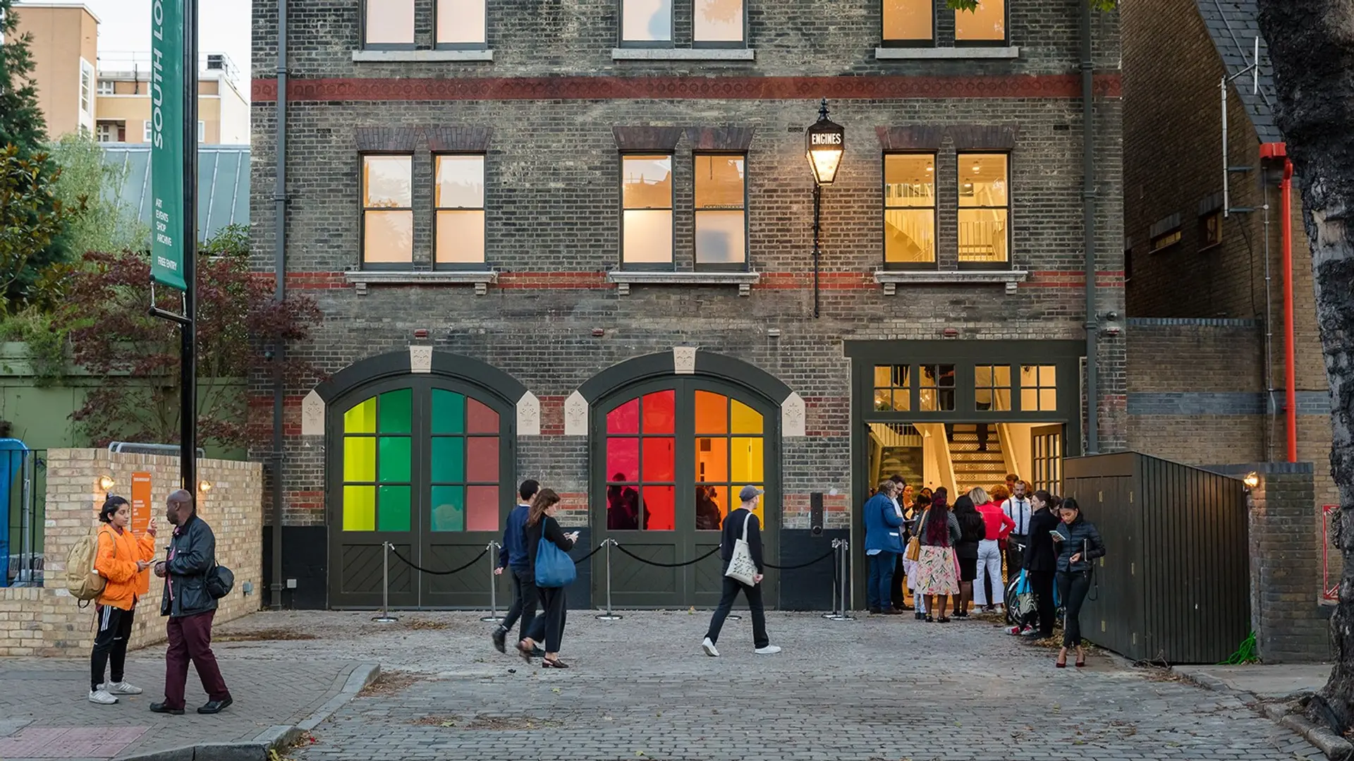 people outside South London Gallery, one of the best art exhibitions in london