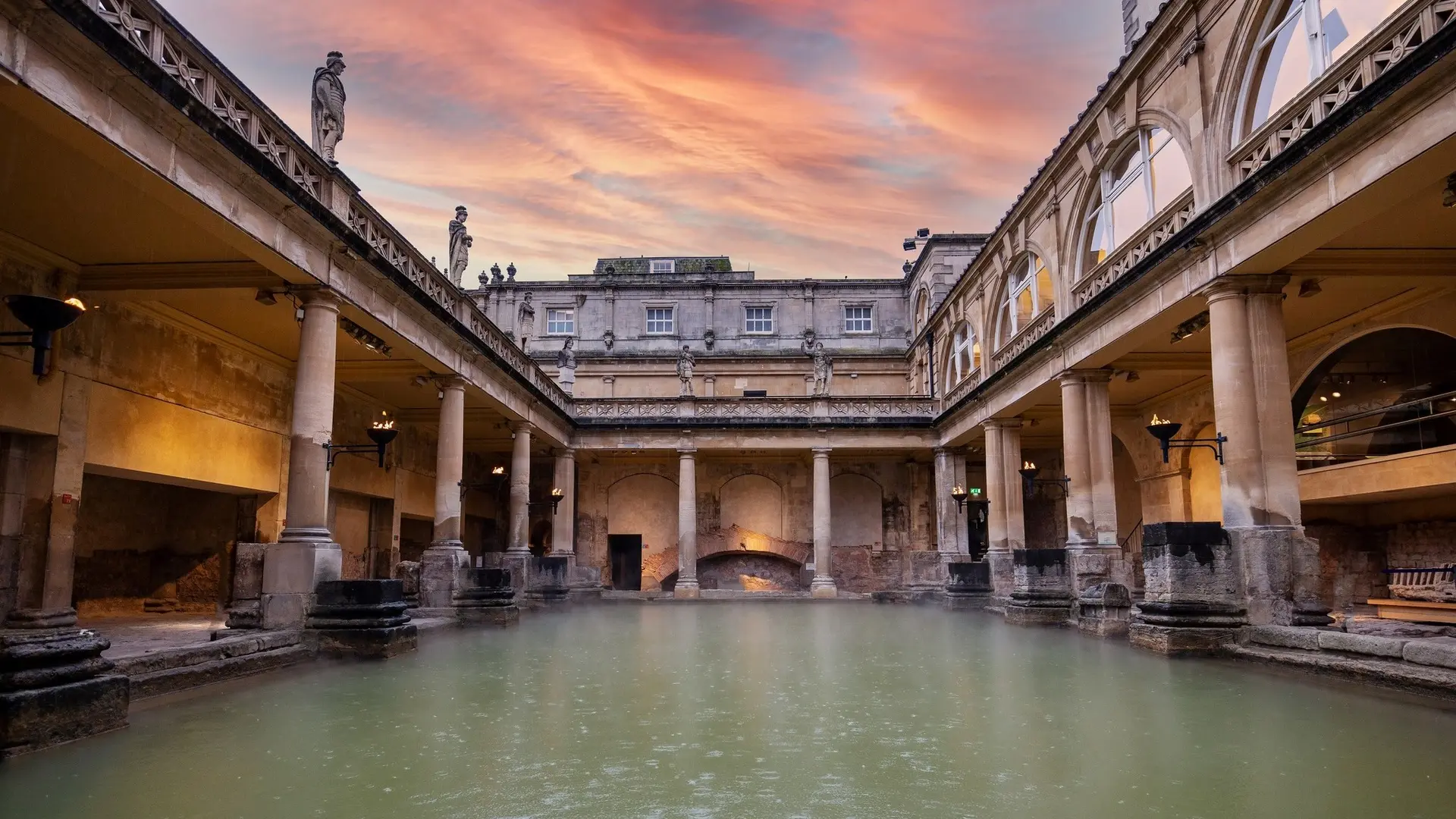inside of Roman Baths