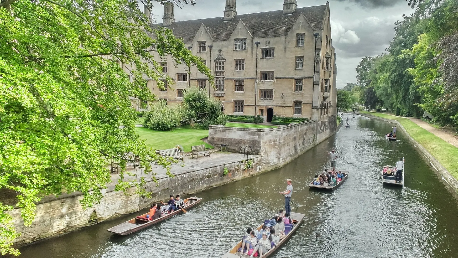 people on boats at Cambridge 