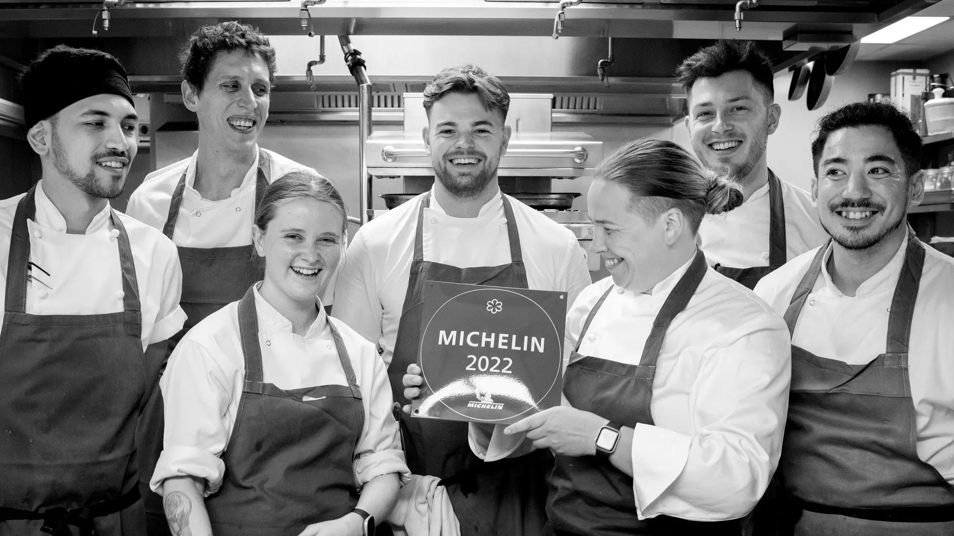 Murano chefs posing with their michelin star