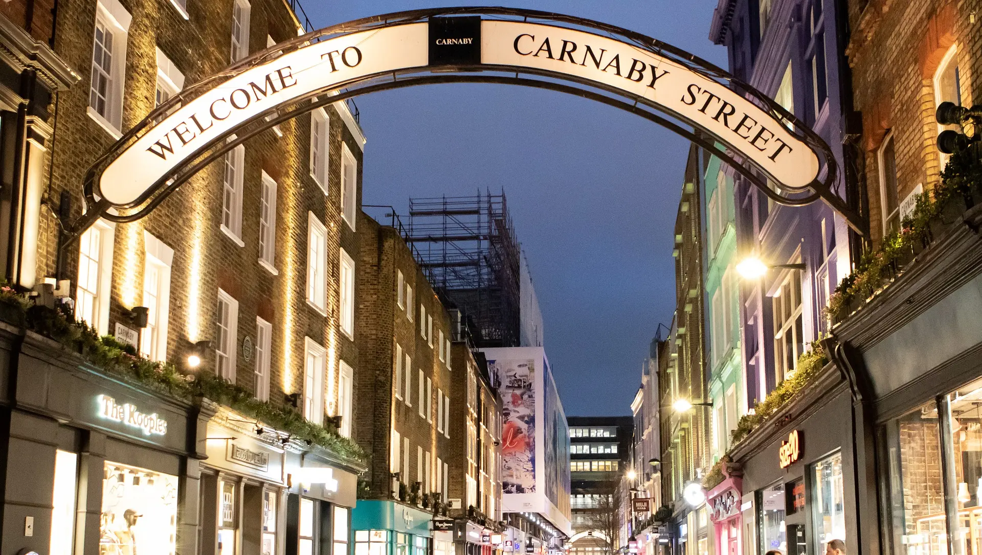a view of carnaby street