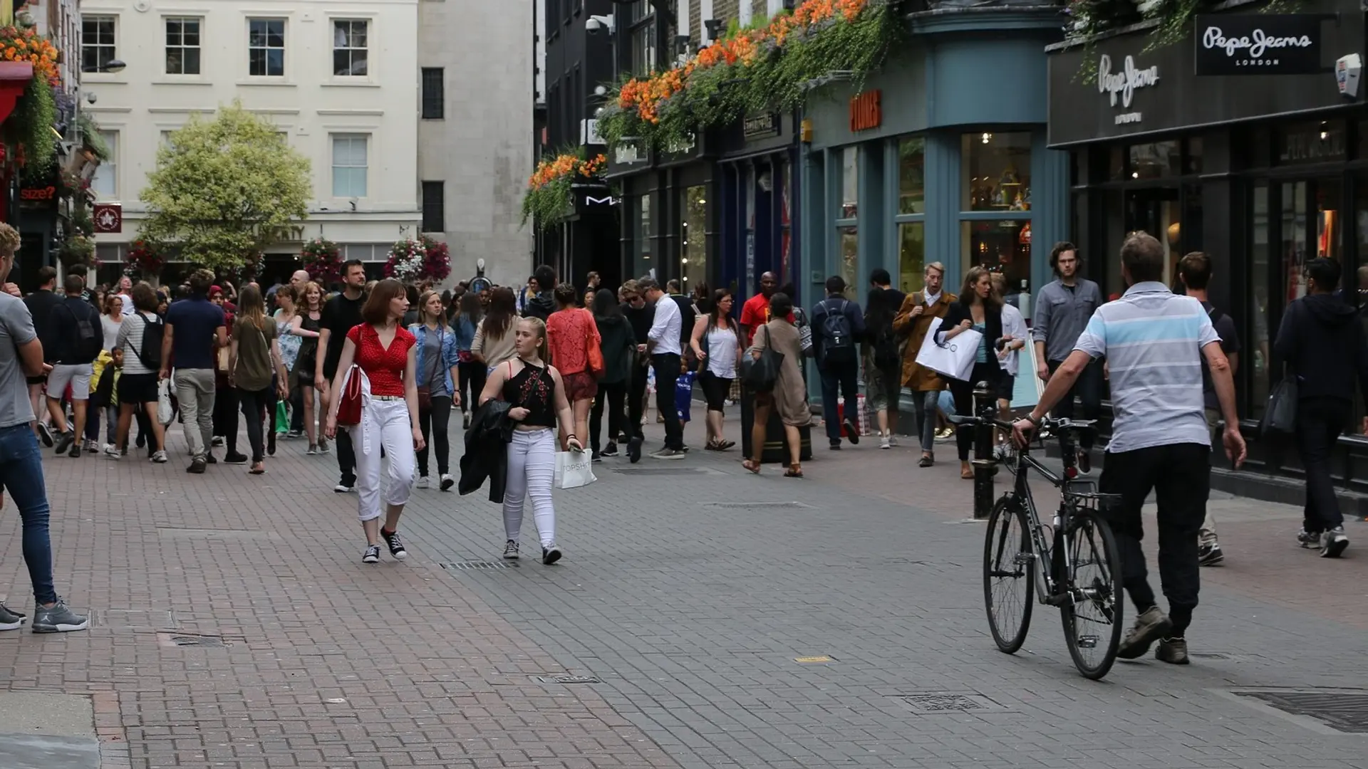 people walking at Carnaby Street