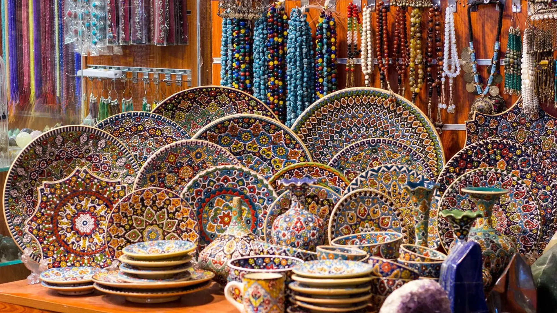 patterned and decorated cutlery being sold at The Global Village