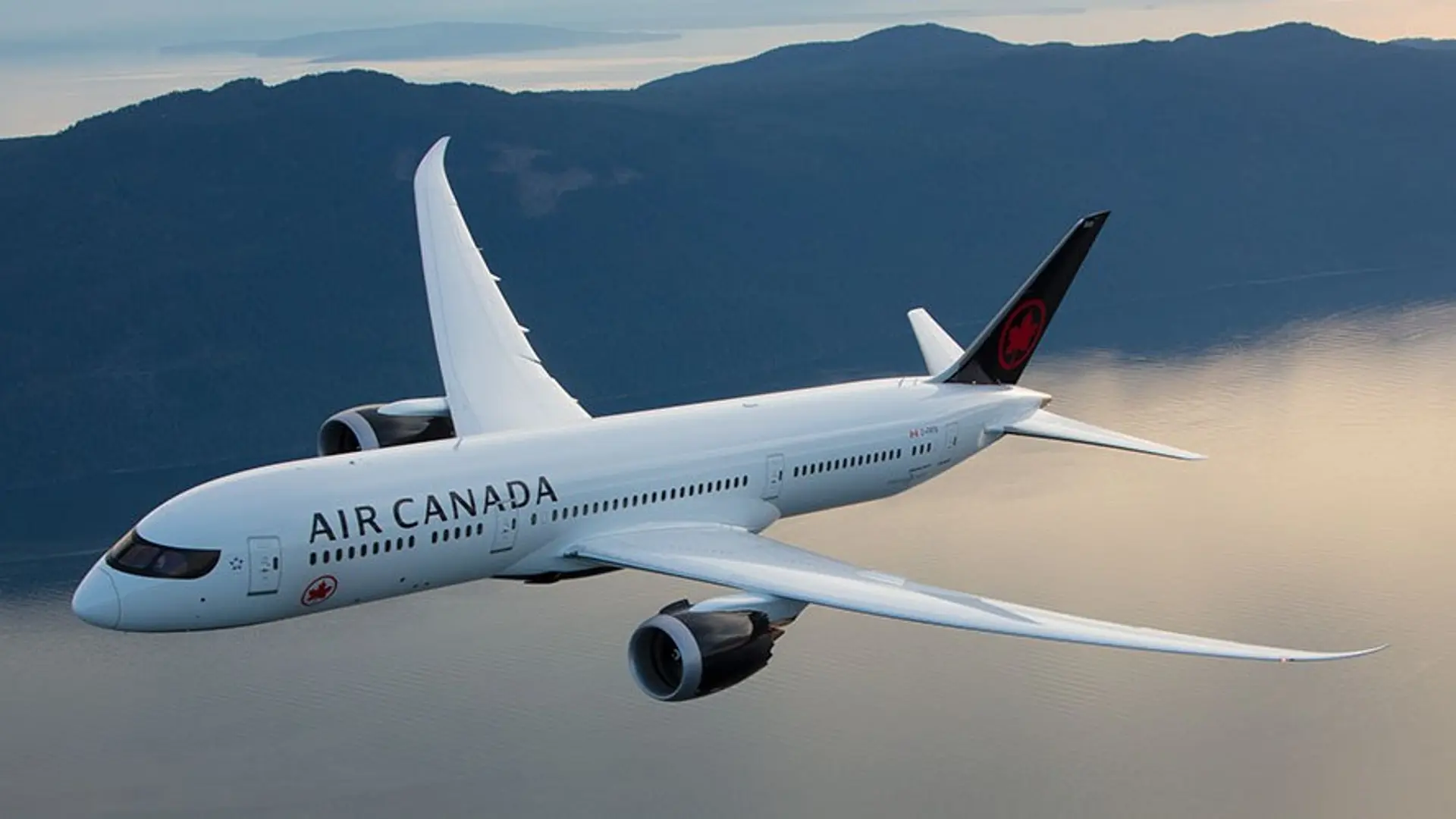 Air canada's plane in the sky