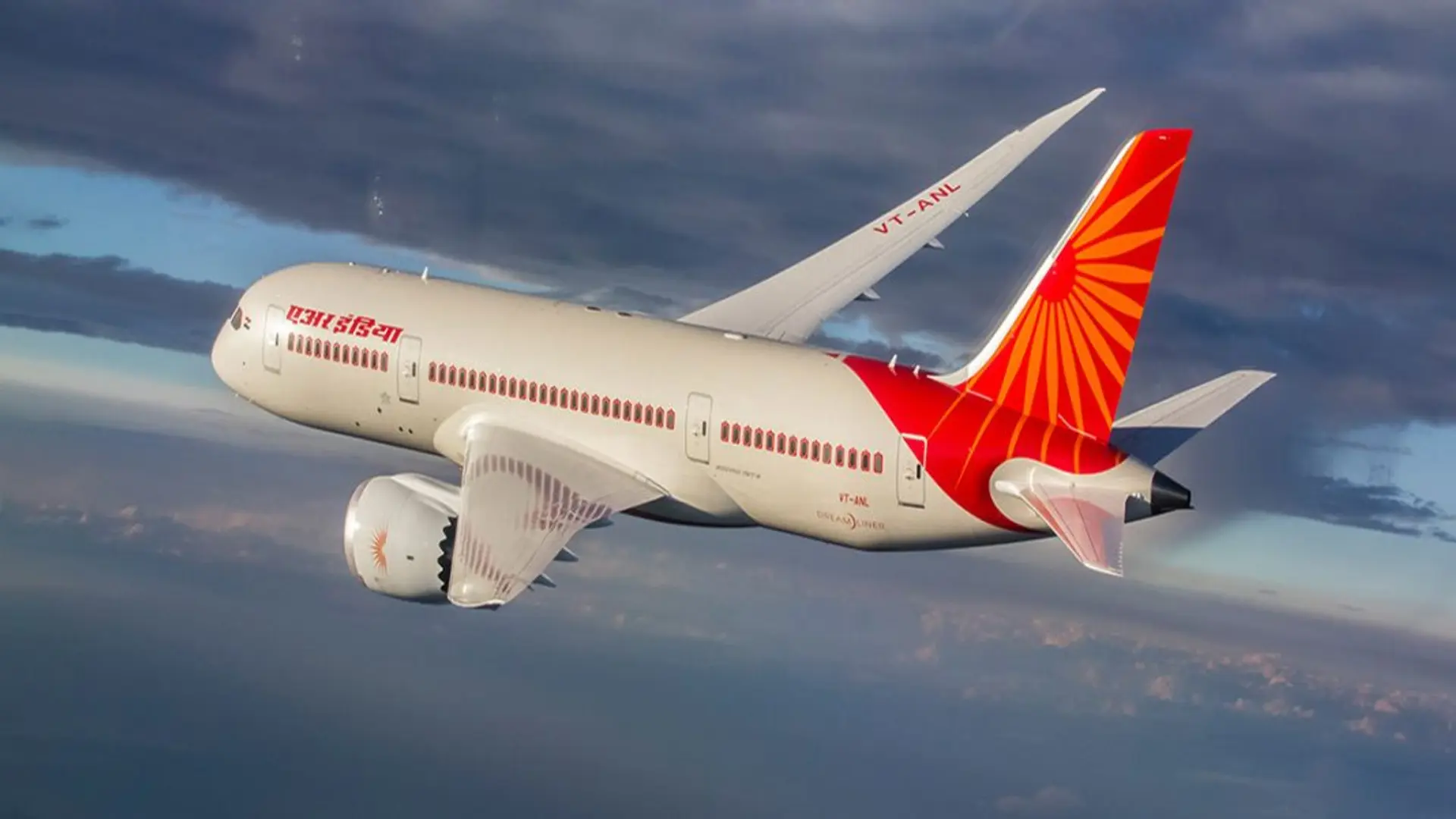 Air india's plane in the sky