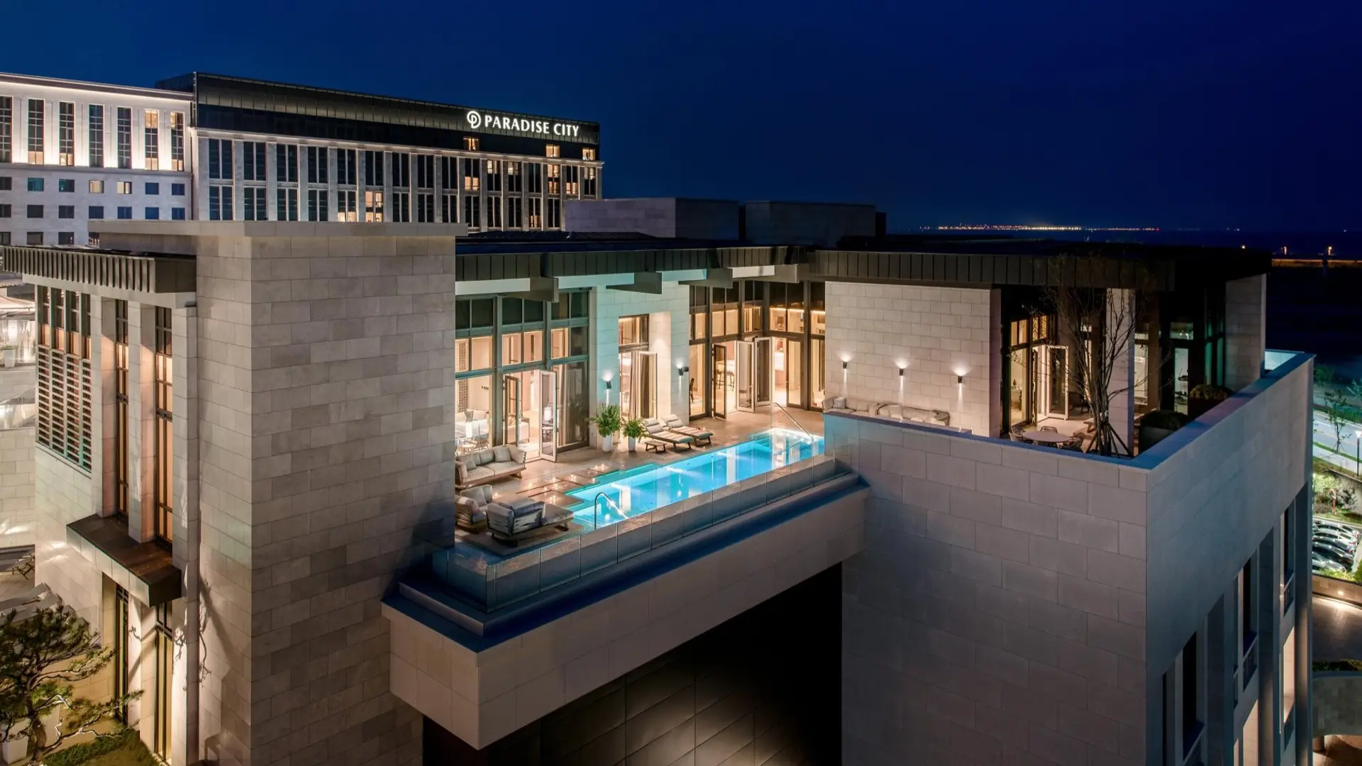 Terrace pool at paradise hotel & resort seoul