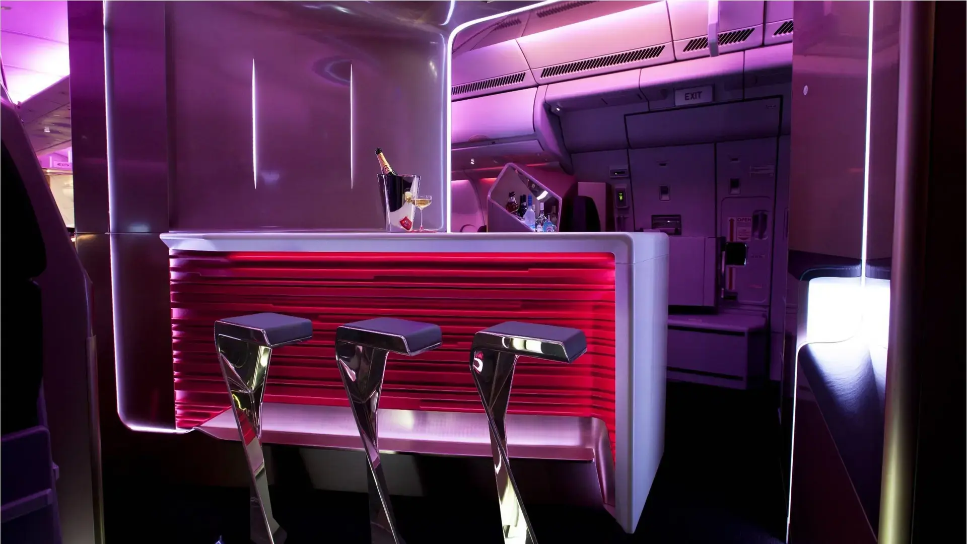 the bar in Virgin Atlantic