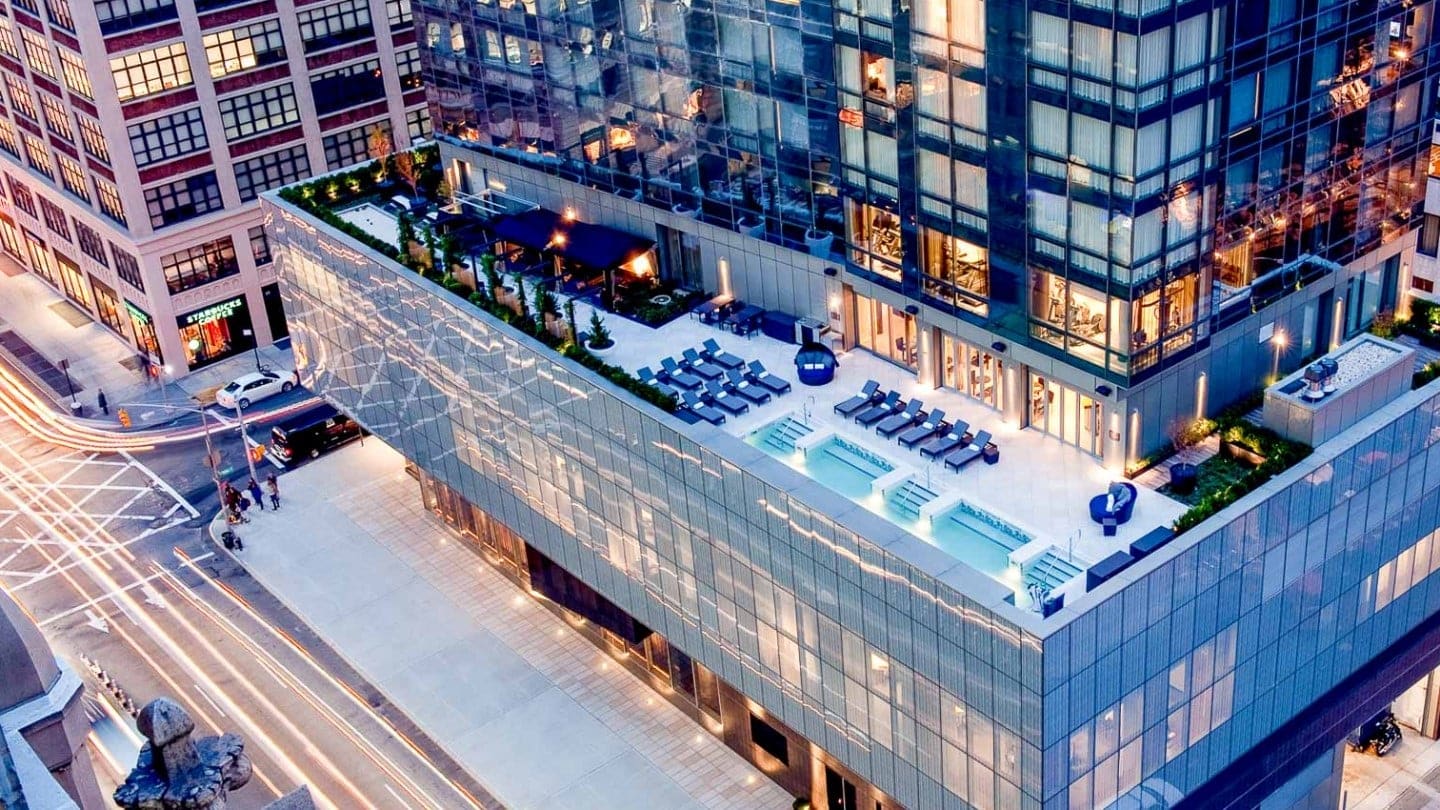 the dominick hotel soho seen from above