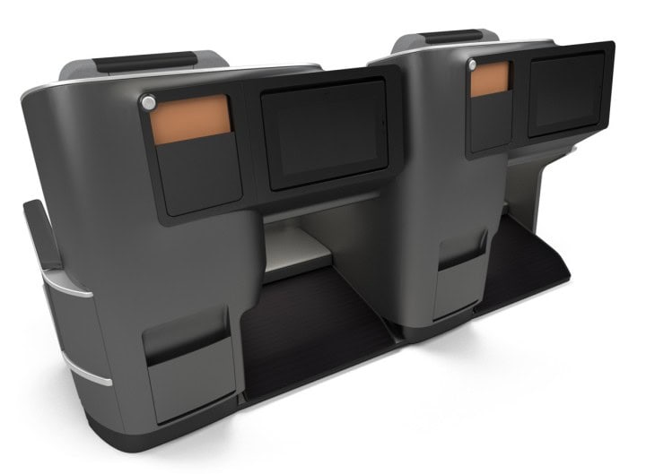 Fully flat i business class och HD-skärmar för alla. Första bilderna på SAS nya långdistansstolar - Nya SAS Business (Business Class) - Horisontellt platt med direktaccess till mittgången för alla - 2