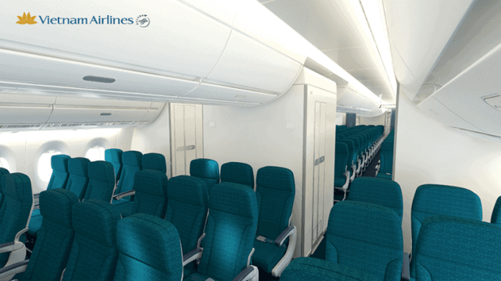 Vietnam Airlines første Airbus A350 - her er deres nye business class og economy class - Vietnam Airlines premium economy og economy class på Airbus A350 - 2