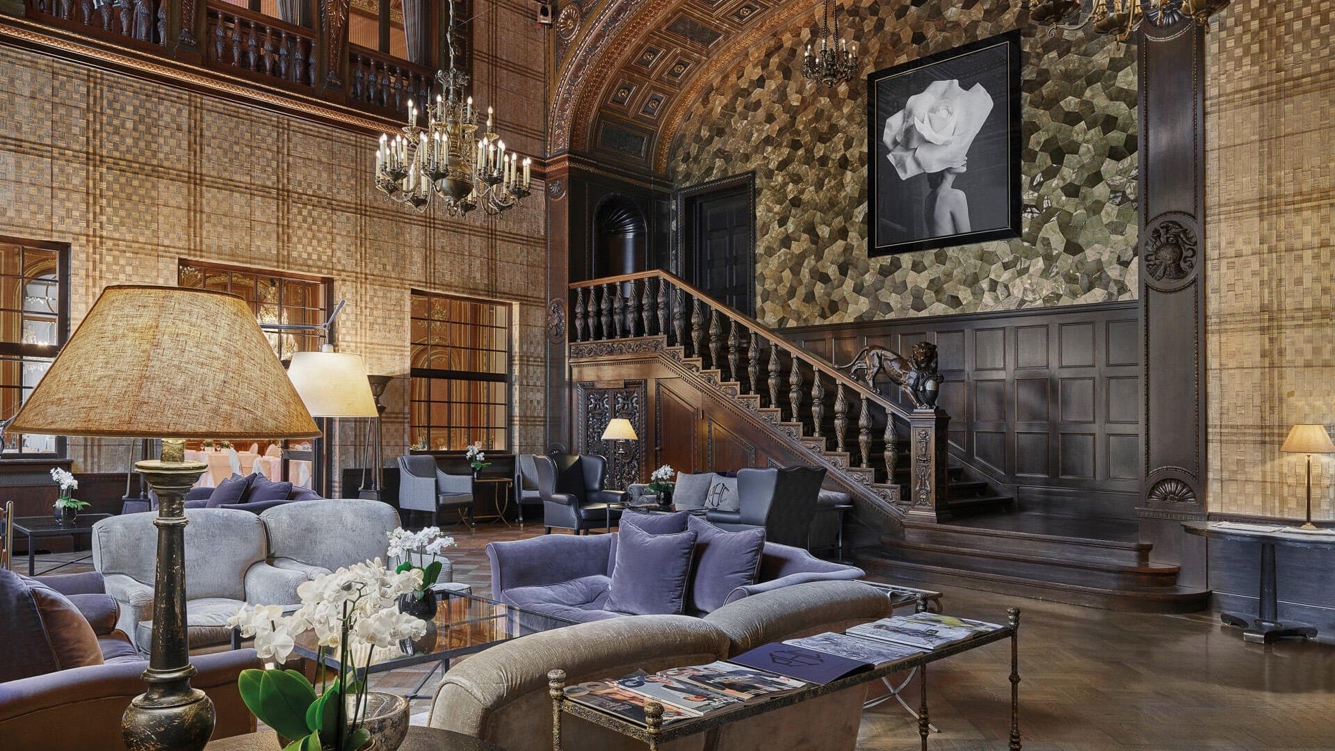 the lobby at The Schlosshotel Berlin by Patrick Hellmann