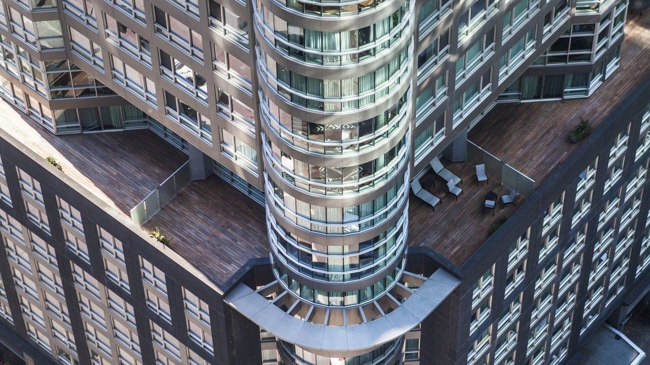 Outside Warwick Le Crystal hotel