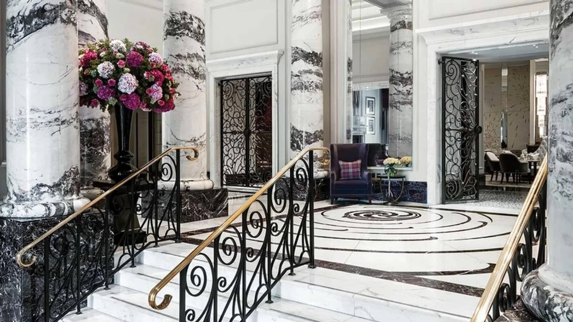  the langham london white marble interior