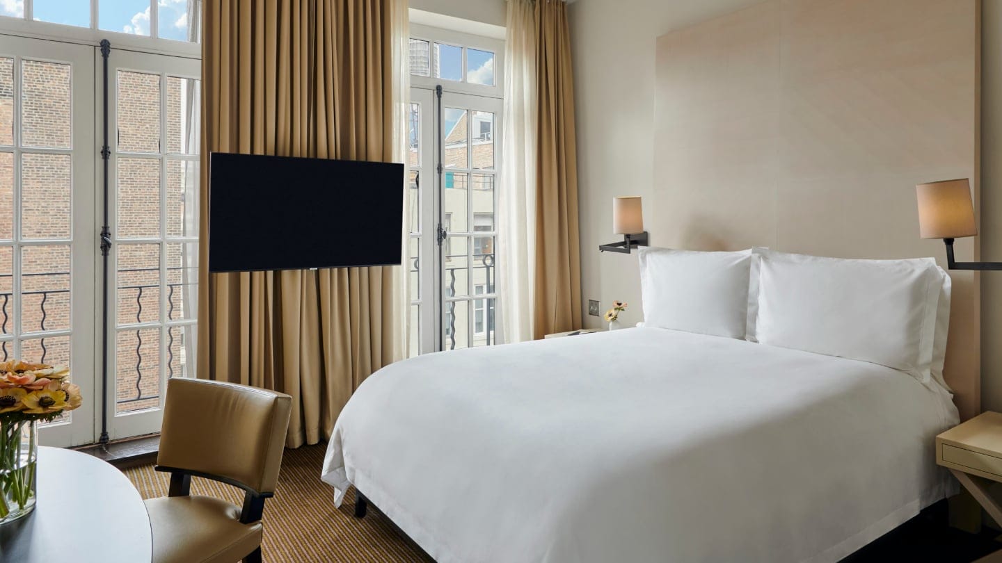 hotel bedroom at the mercer new york