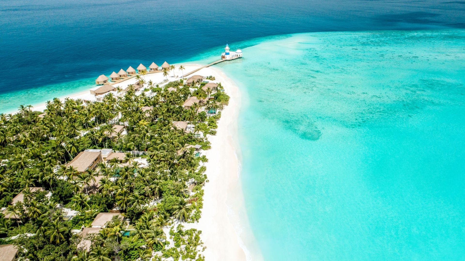 View of Island at the Maldives InterContinental Maldives Maamunagau Resort.