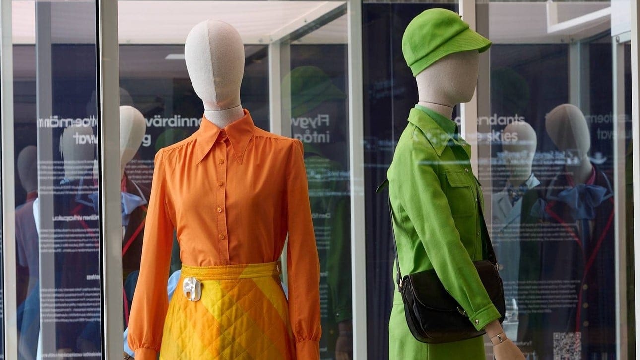 Finnair "Uniform Through the Years" exhibition in Helsinki Airport