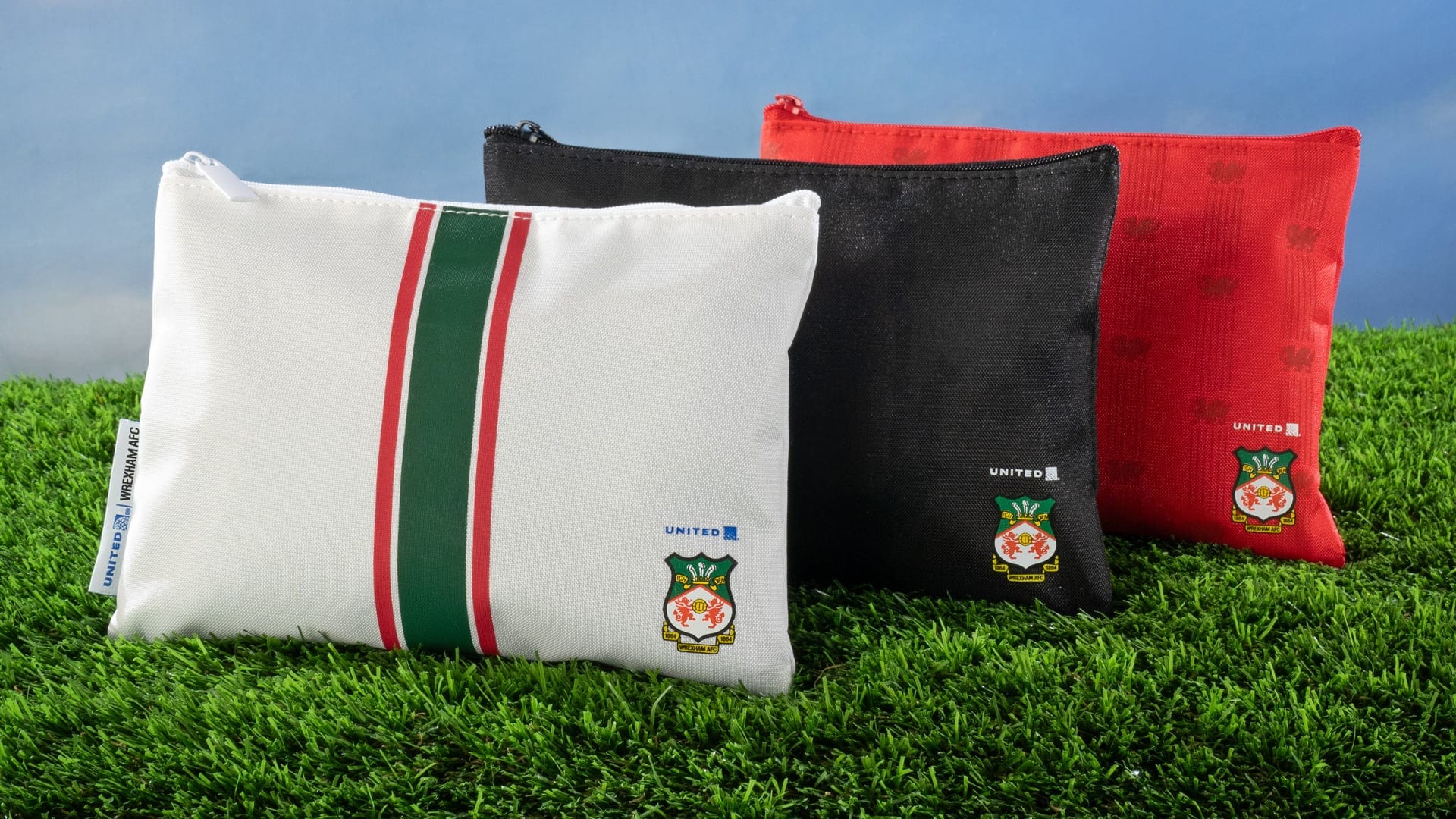 Airlines News - United & Wrexham AFC - premium cabin amenity kit
