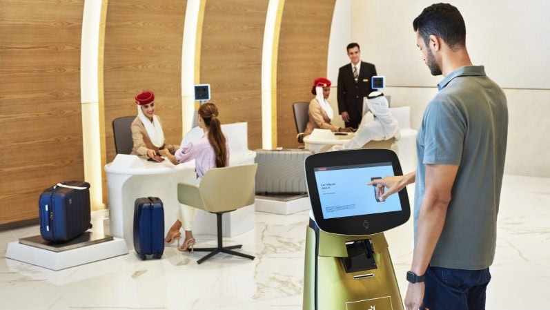 Airlines News - Emirates unveils robotic check-in assistant