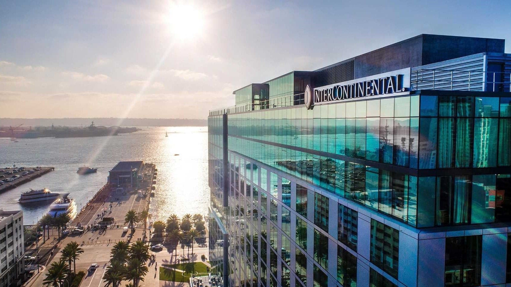 View of the ocean and intercontinental Johannesburg airport hotel