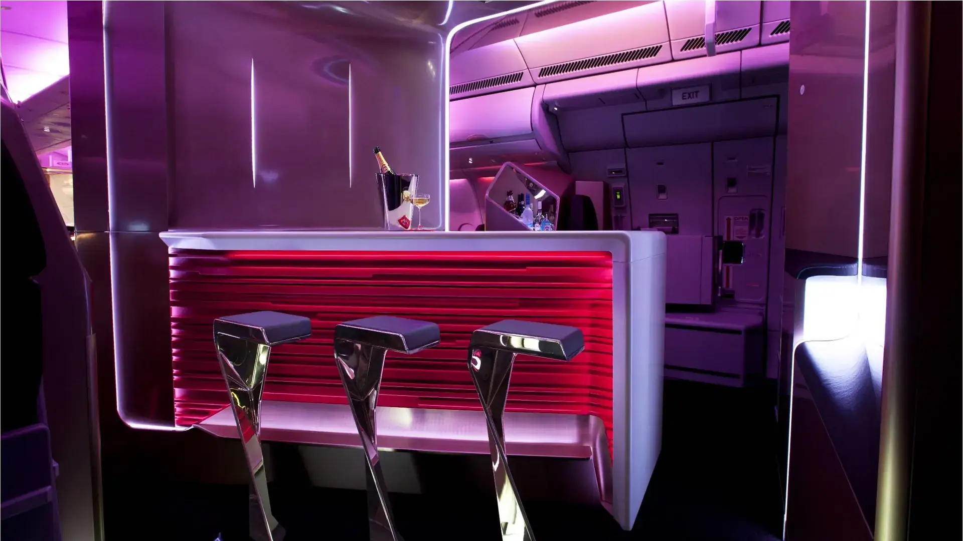 the bar in Virgin Atlantic