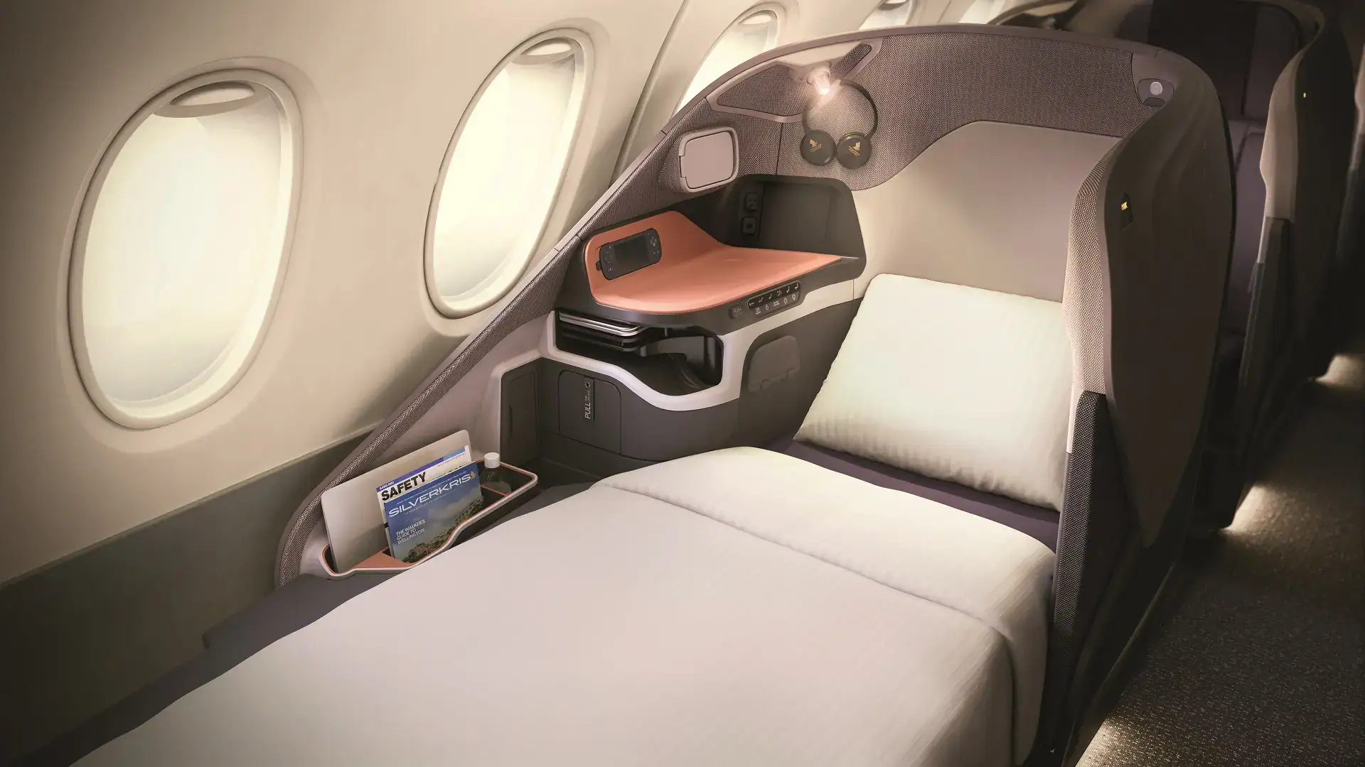 singapore airlines lie flat business class seat