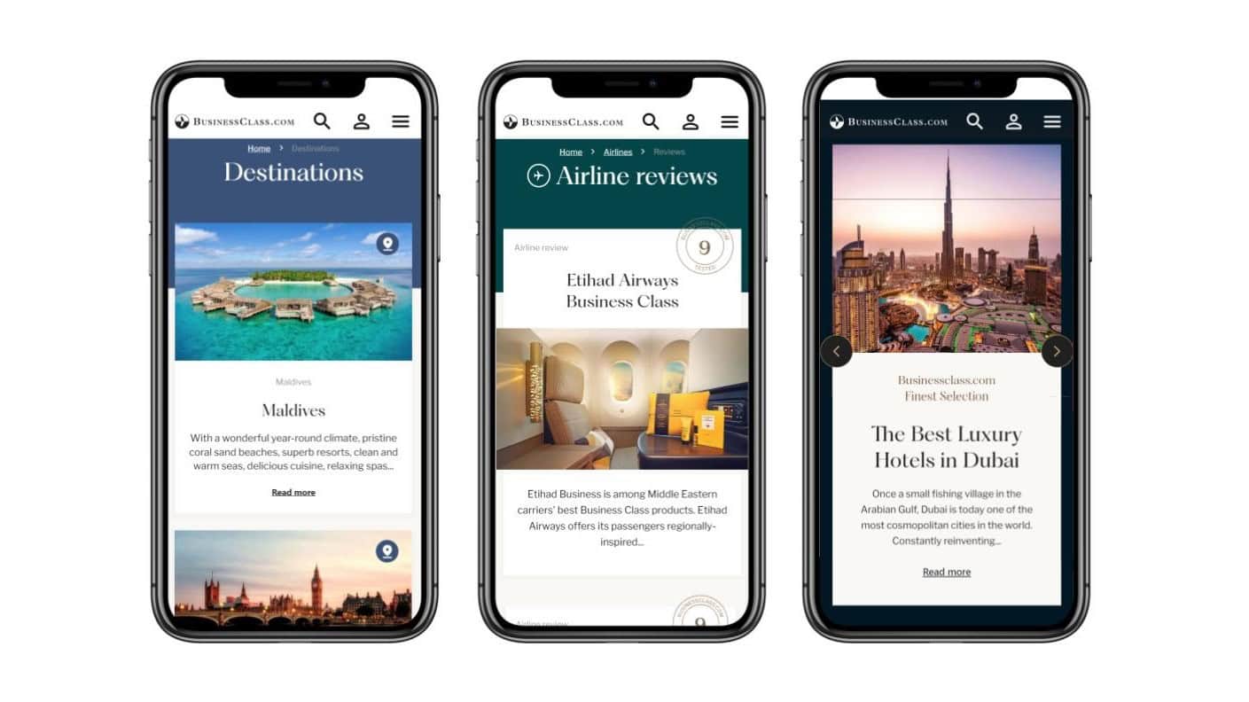 Lifestyle News - Businessclass Celebrates with Website Refresh
