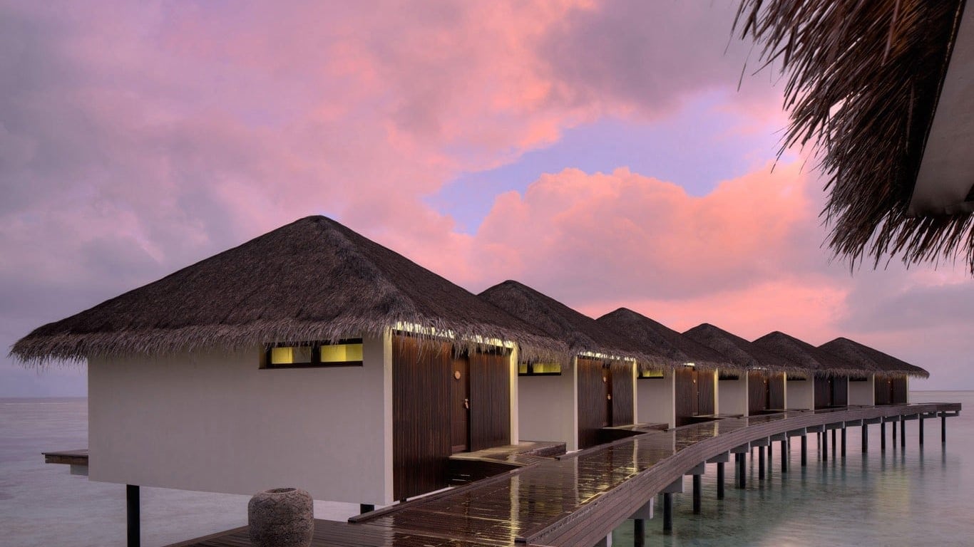 Suites at the water at The Residence Maldives.