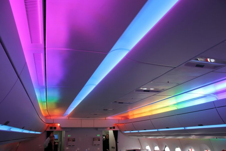Bli med inn i verdens nyeste passasjerfly Airbus A350 - Kabinbelysning - 5