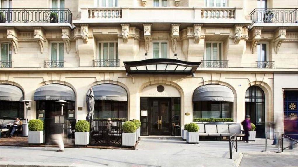 Main entrance of hotel montalembert paris