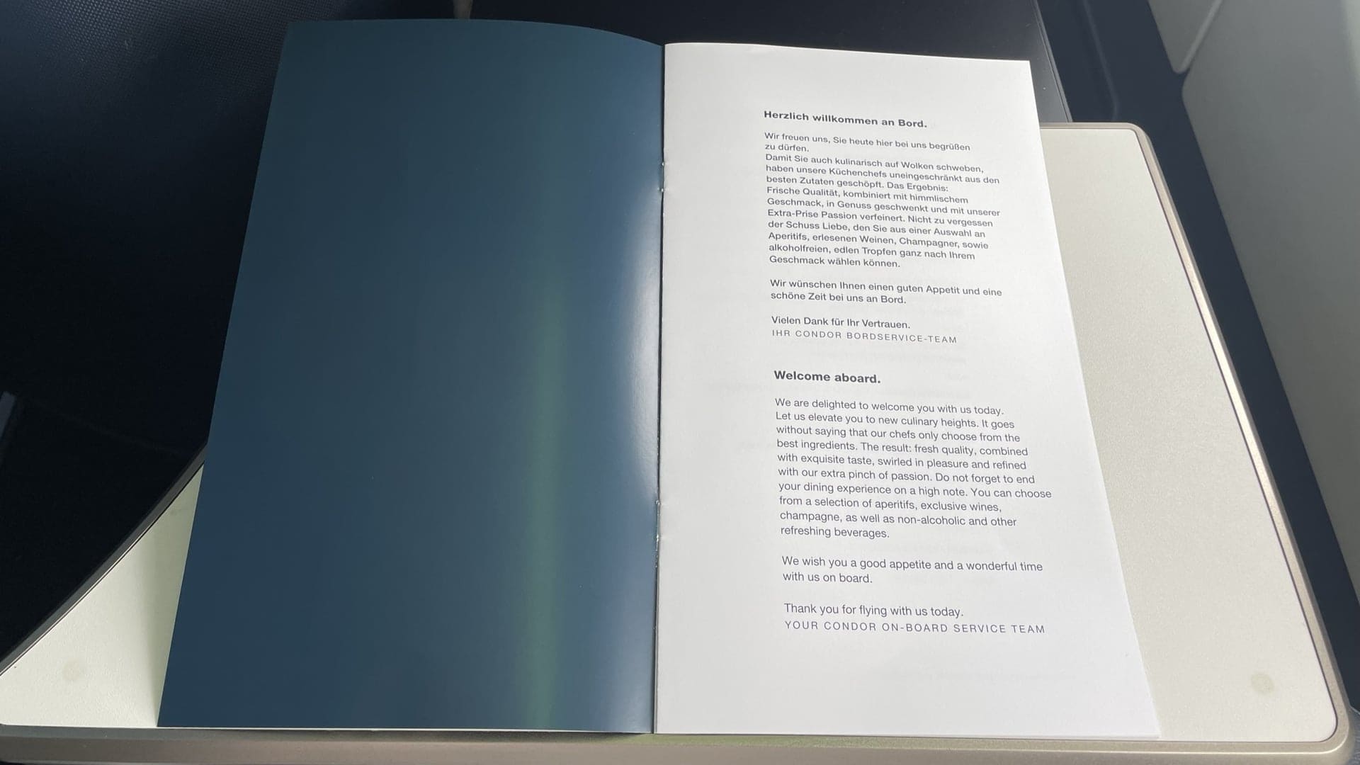 Airline review Cuisine - Condor - 9