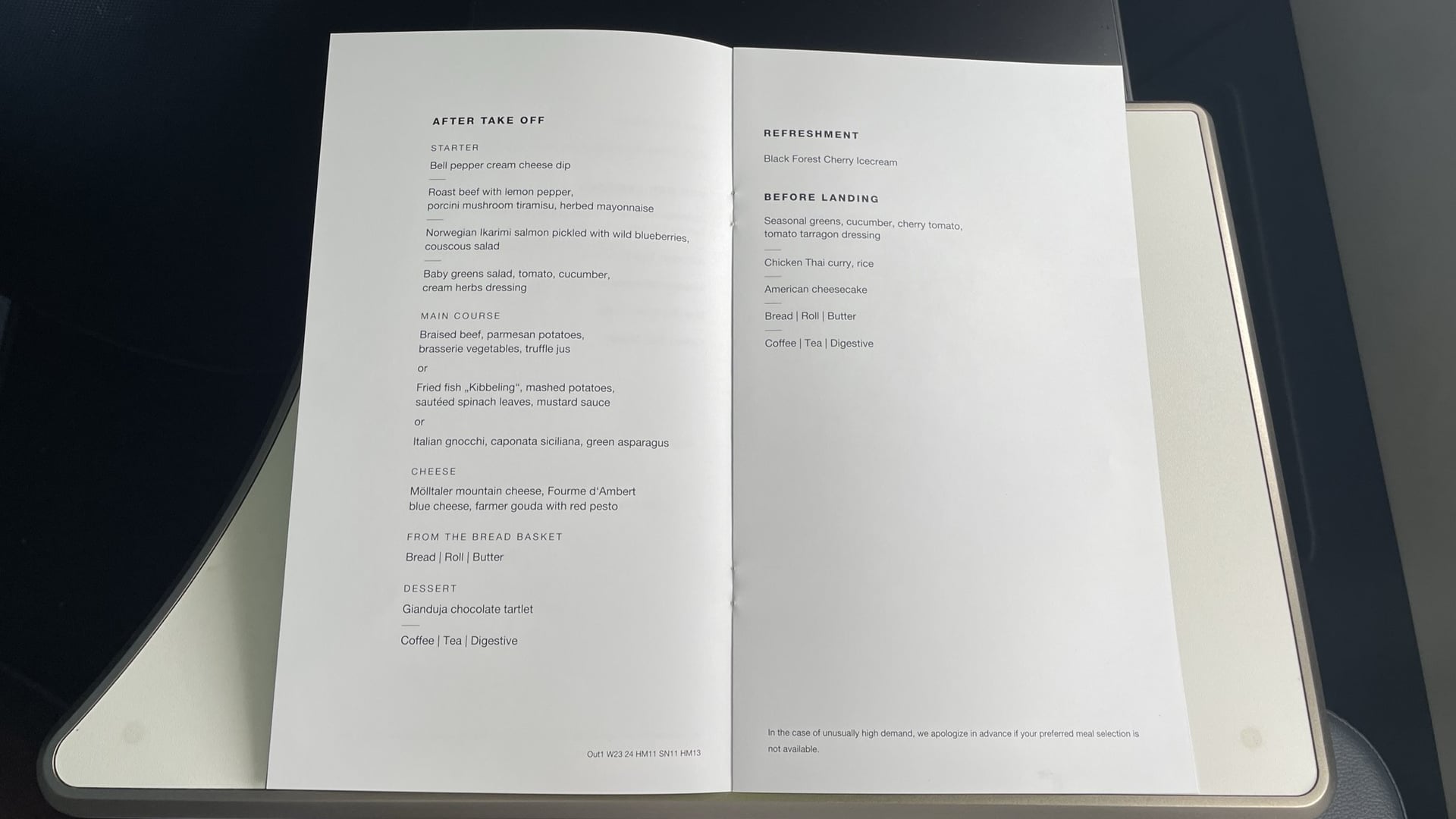 Airline review Cuisine - Condor - 8