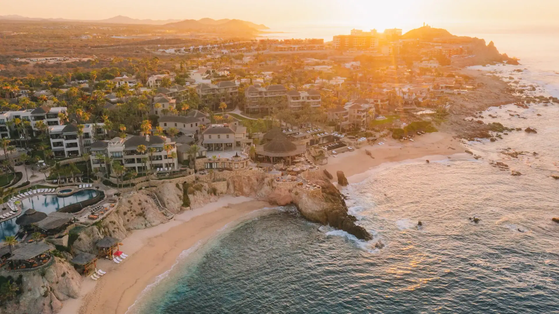 Esperanza hotel seen from bird perspective