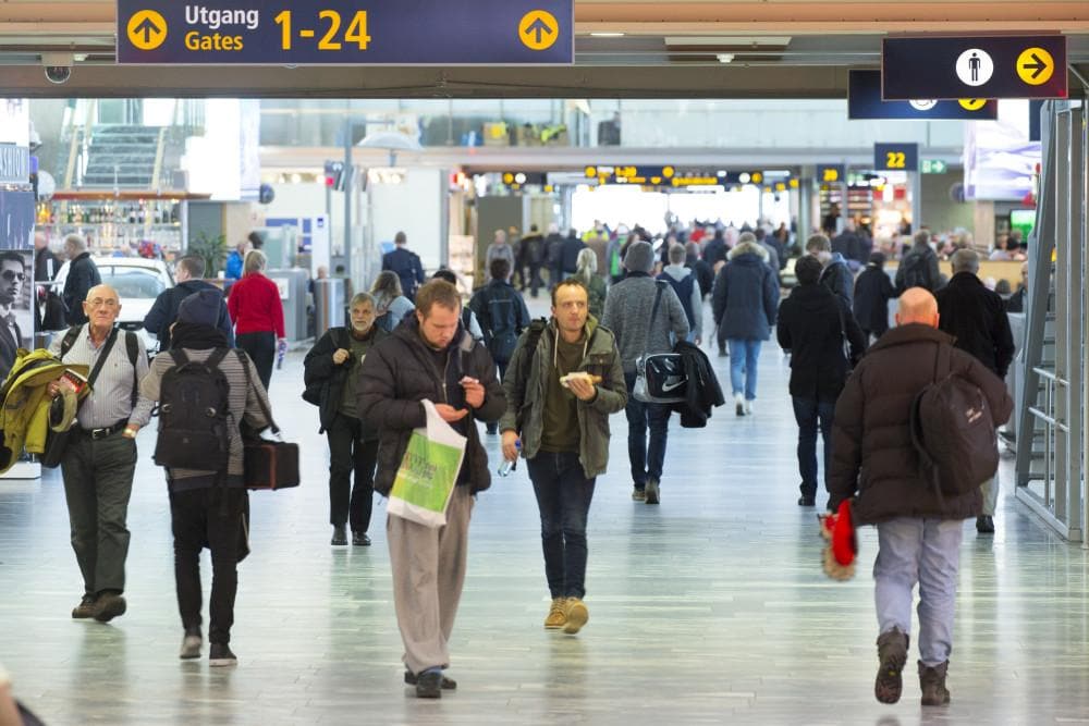 Oslo Gardermoen inför transfer av incheckat bagage från utrikes till inrikes 1 september