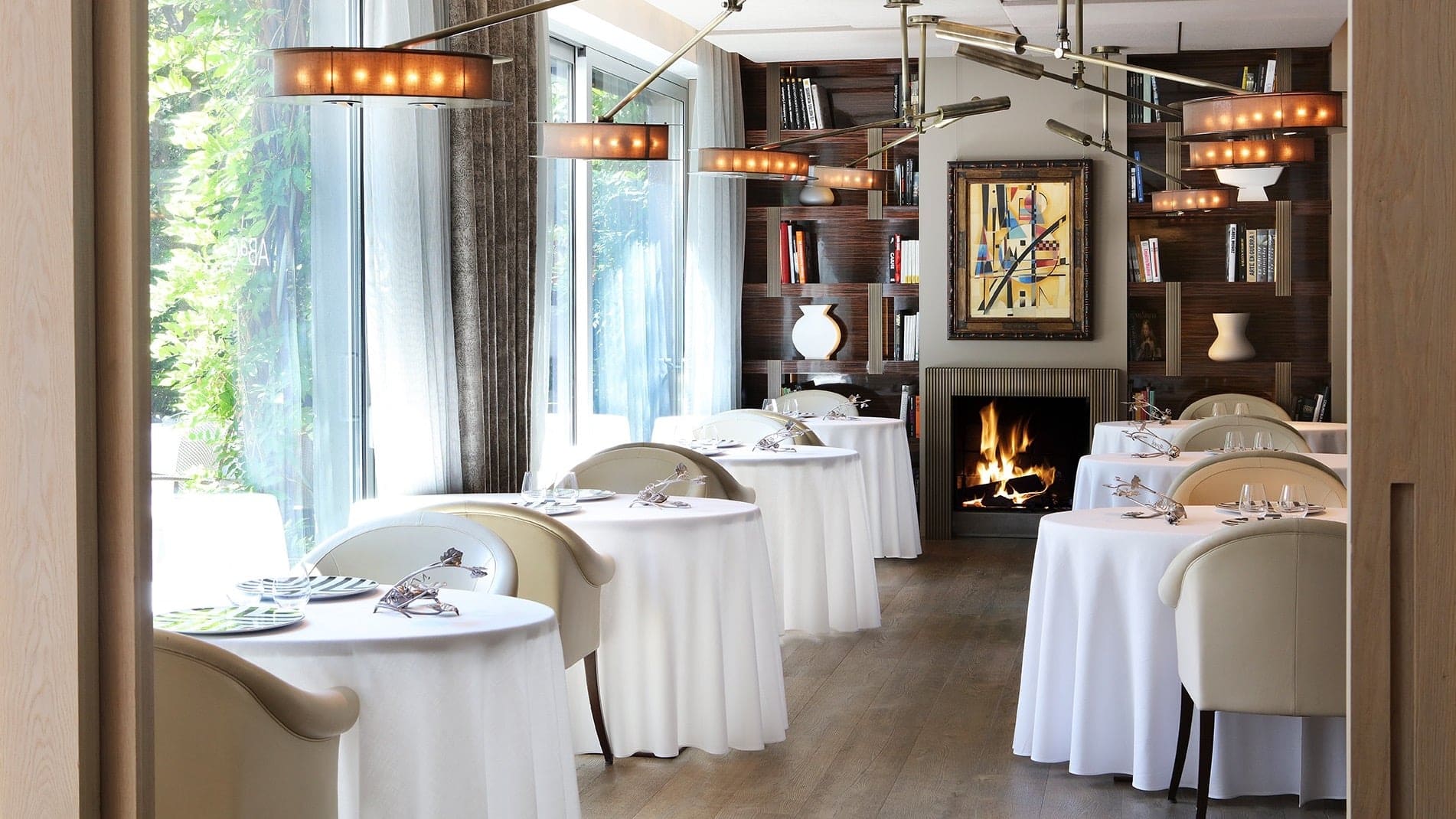 dining area at ABac by Chef Jordi Cruz