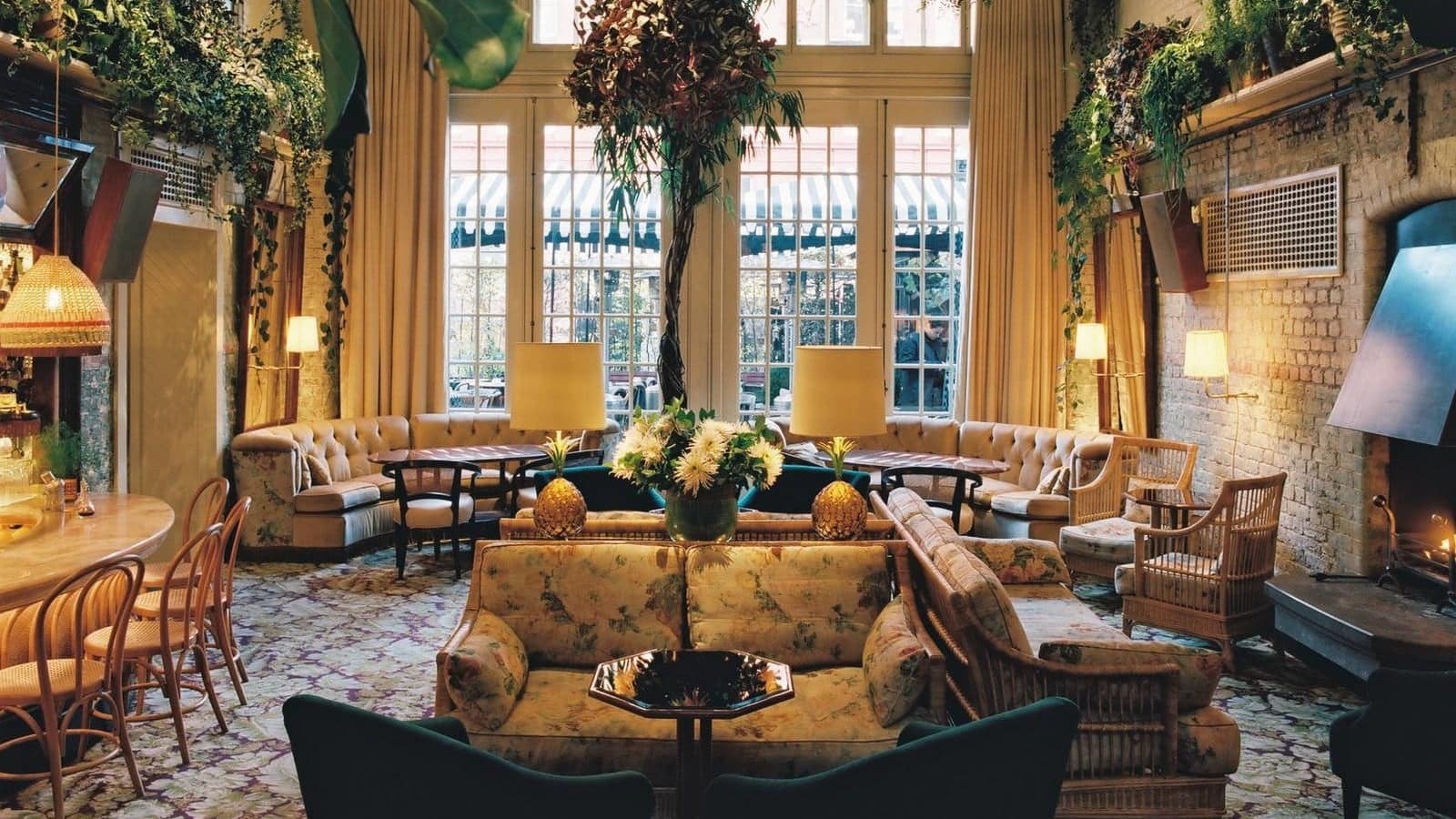 waiting area at Chiltern Firehouse