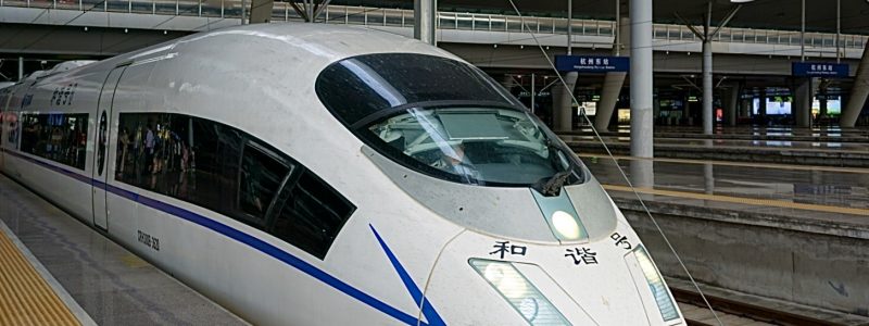 Business Class on a high-speed train in China image