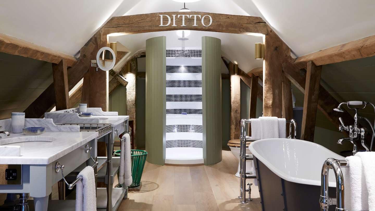 Bathroom at hotel endsleigh