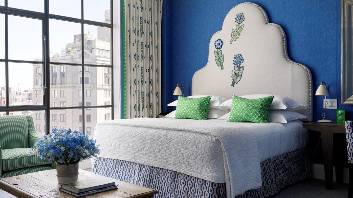 hotel bedroom at crosby street hotel new york