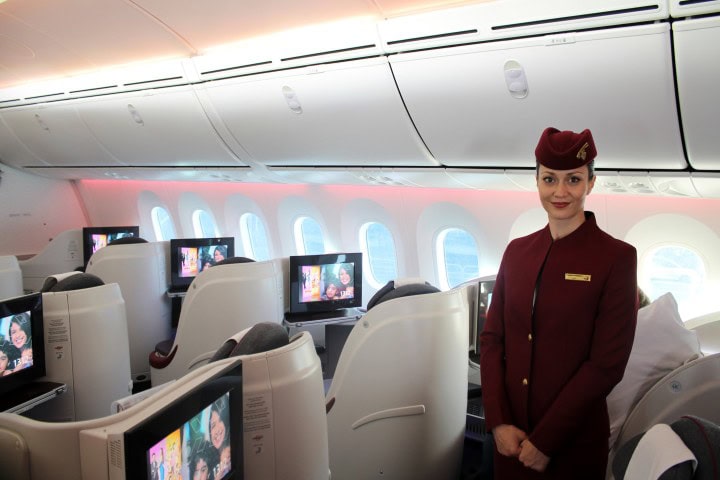 En titt i Qatar Airways Boeing 787 Dreamliner - Boeing 787 Dreamliner