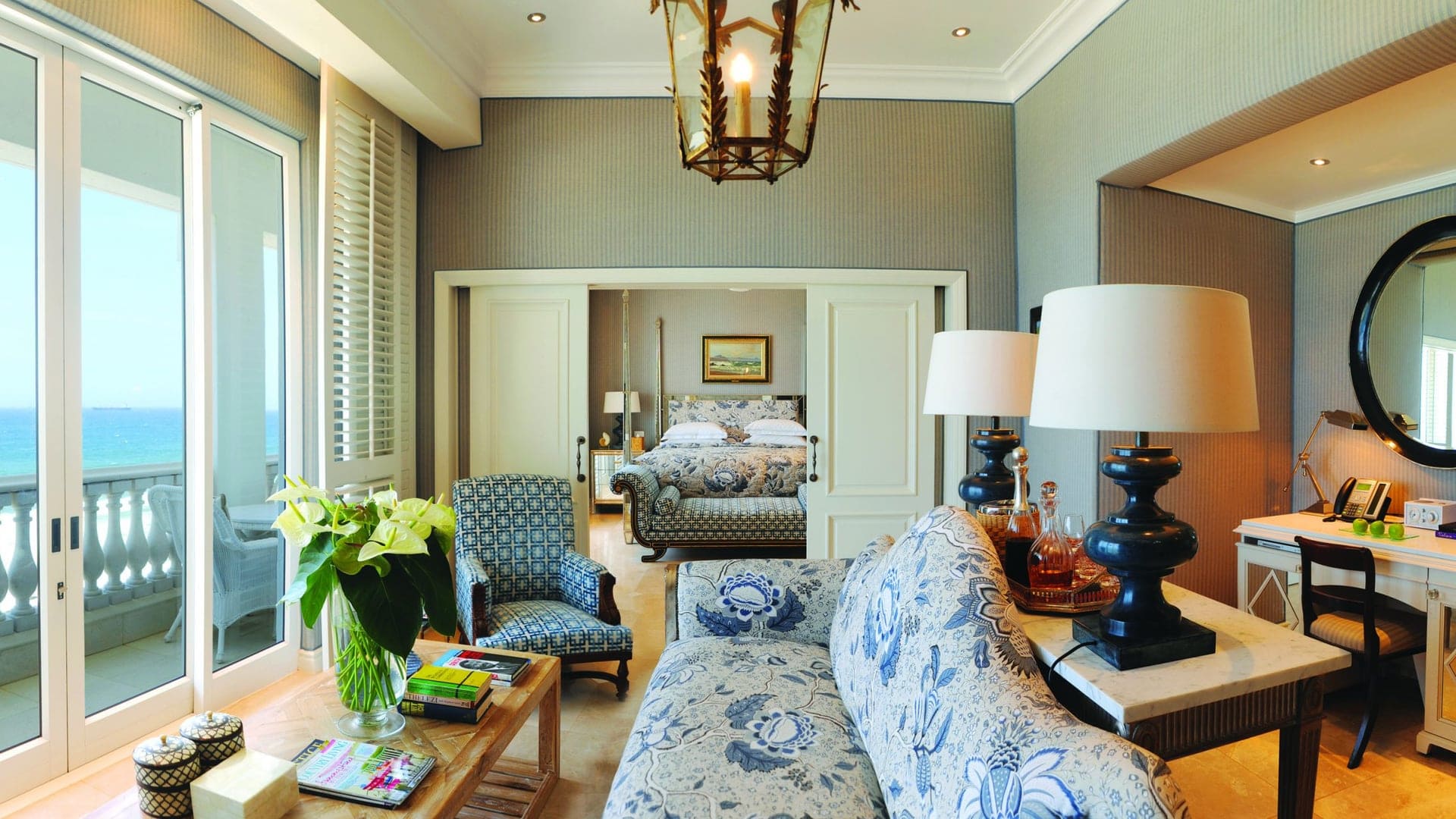 Suite with living room, kingsize bedroom and private terrace at The Oyster Box