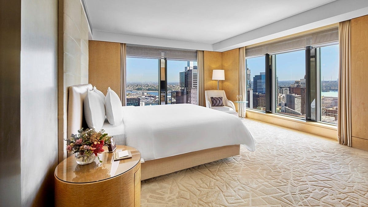 bedroom at The Fullerton Hotel Sydney