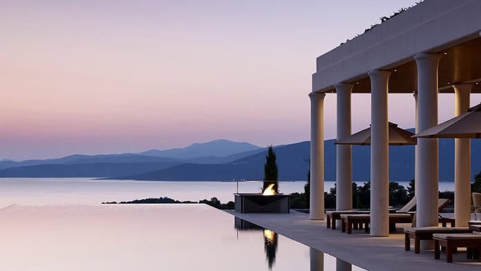 Hotels News - Amanzoe - the real star of Glass Onion: A Knives Out Mystery