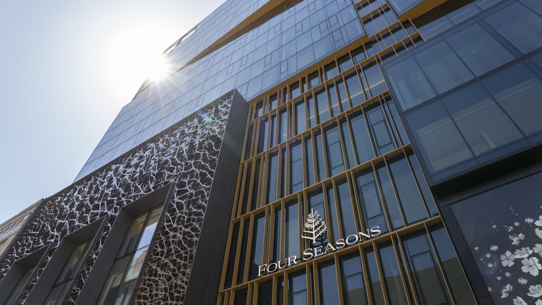 Outside the Four Seasons in Montreal